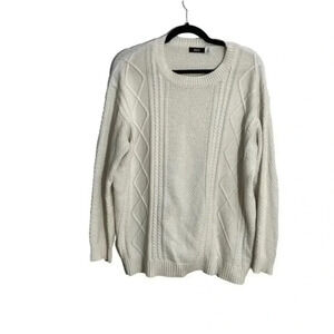 🎉 BDG knitted elbow patch ivory sweater Small